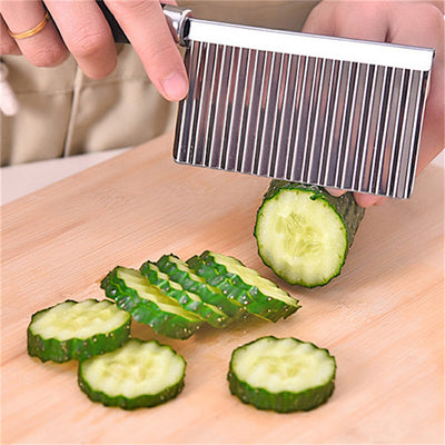 Wavy Crinkle-Cut Vegetable Kitchen Knife
